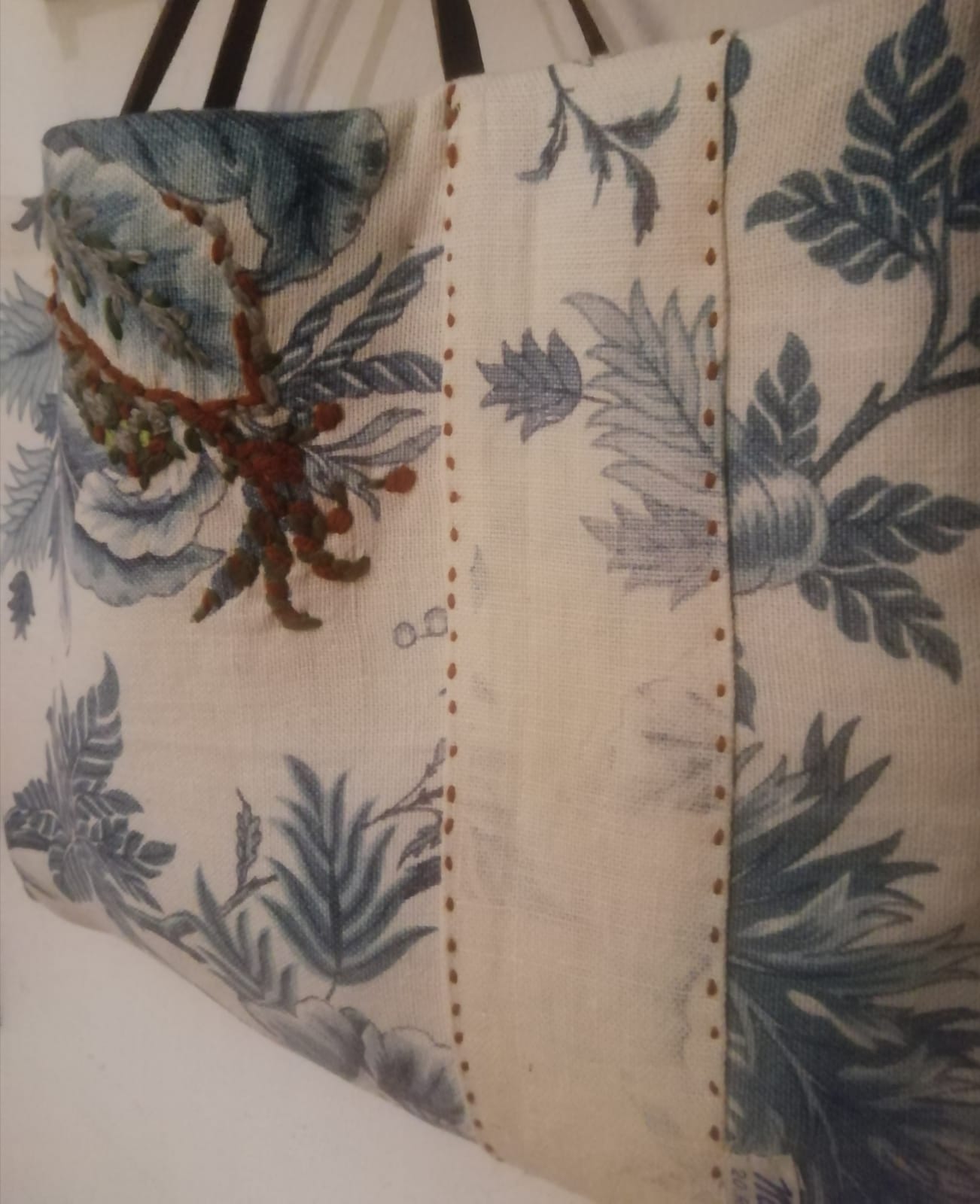 Cotton & leather bag by Enrica Tulin