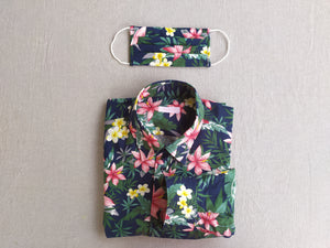 The Positano Italian shirt in midnight blue